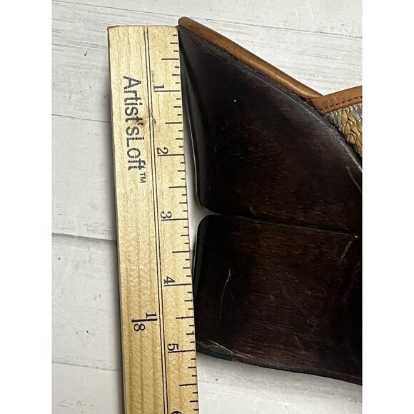 Diane von Furstenberg Shoes Womens Size 9.5 Brown Wedge Platform Sandals Raffia - Picture 10 of 10